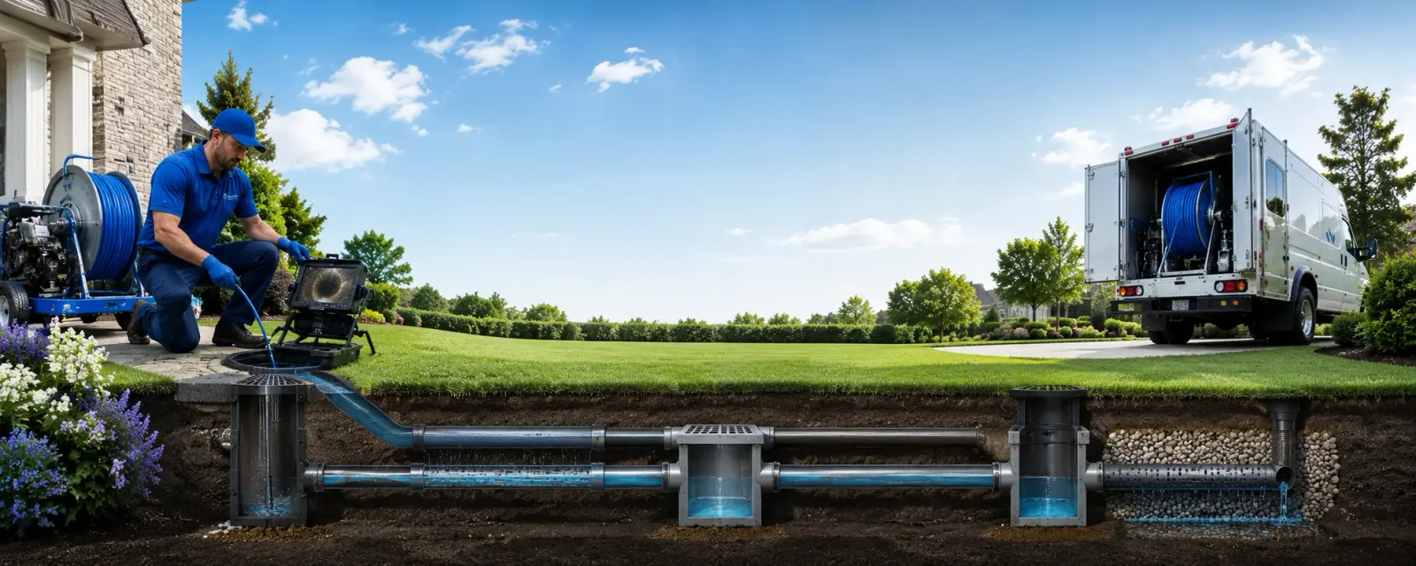 Outdoor drain cleaning information for Buxton, ME